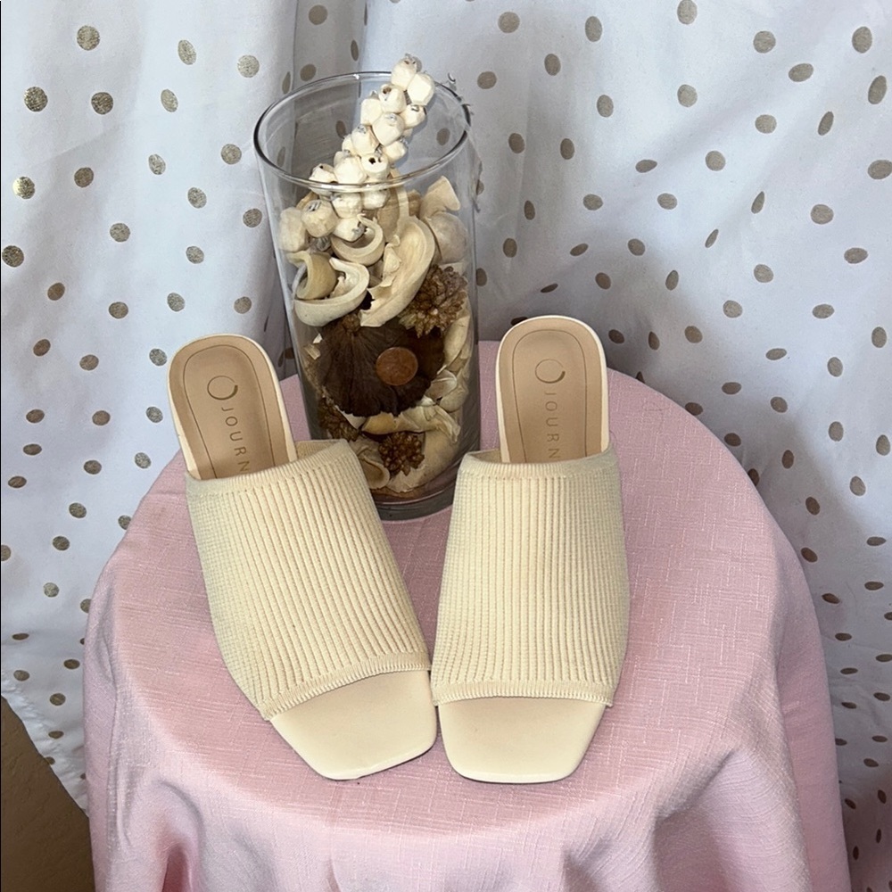 Journee Collection Women's Beige Mules